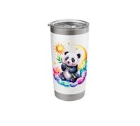 Rainbow Clouds Panda Bear Pandas Stainless Steel Insulated Tumbler