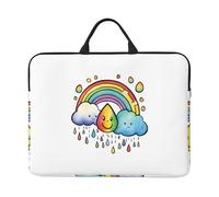 Rainbow Clouds Raindrop 1 Print Laptop Case Sleeve Notebook Protector Bag For School And Office Travel Business