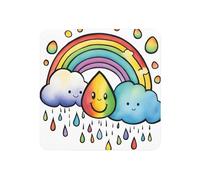 Rainbow Clouds Raindrop 1 Print Strong Refrigerator Magnets Decor Fridge Magnets,For Kitchen Whiteboard Office Locker