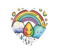 Rainbow Clouds Raindrop 1 Print Strong Refrigerator Magnets Decor Fridge Magnets,For Kitchen Whiteboard Office Locker