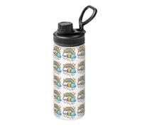 Rainbow Clouds Raindrop 1 Printing 18oz Sports Insulated Kettle Drinking Cup Stainless Steel Portable Cup For Gym