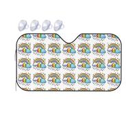 Rainbow Clouds Raindrop 1 Printing Upgrade Car Windshield Sun Shade Protect Car from Sun Rays Heat Damage,Vehicle Accessories