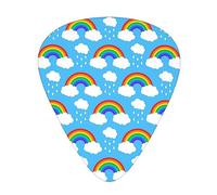 Rainbow Clouds Raindrop Print Guitar Pick Special Instrument Pick Unisex Guitar Pick