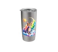 Rainbow Clouds Savannah Cat Savannah Cats Stainless Steel Insulated Tumbler