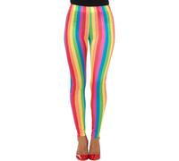 Smiffys Rainbow Clown Leggings, Multi-Coloured , Circus Fancy Dress, Clown Dress Up Accessories