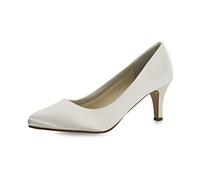 Rainbow Club Bridal Shoes Lottie - Pumps, Ivory Cream, Satin, Comfortably Padded, Classic - Size 36 EU (3 UK)