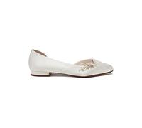 Rainbow Club Clemmie - Ivory Embellished Wedding Flats, 3