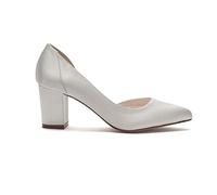 Rainbow Club Harriet Block Heel Bridal Shoes, 5.5 Ivory