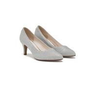 Rainbow Club Jara Silver Wide Fit Wedding Court Shoes, 4.5
