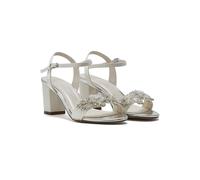 Rainbow Club Mia Wide Fit Ivory Satin Petal Embellished Wedding Sandals, 5