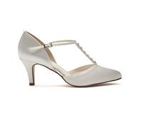 Rainbow Club Women's Cordelia T-Bar Wedding Shoes, 7.5 Ivory