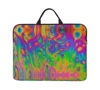 Rainbow Color Abstract 14 Inch Printed Laptop Sleeve, 600d Oxford-Cloth Shockproof Laptop Case With Thickened Pearl Cotton,Waterproof Portable Laptop Handbag Cover