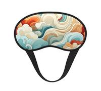 Rainbow Color Abstract Illustration Print Fashion Sleep Eye Mask for Men Women, 100% Blackout Eye Mask, Soft Covering Strong Light, Suitable for Travel/Yoga/Nap