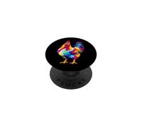 Rainbow Color Chicken Art PopSockets Adhesive PopGrip