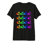 Rainbow Color Guard Flag Graphic - Marching Band Premium T-Shirt