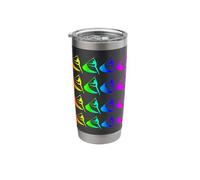 Rainbow Color Guard Flag Graphic - Marching Band Stainless Steel Insulated Tumbler