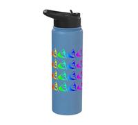 Rainbow Color Guard Flag Graphic - Marching Band Stainless Steel Insulated Water Bottle