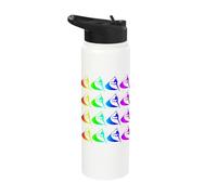 Rainbow Color Guard Flag Graphic - Marching Band Stainless Steel Insulated Water Bottle
