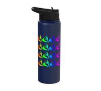 Rainbow Color Guard Flag Graphic - Marching Band Stainless Steel Insulated Water Bottle