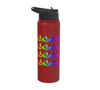 Rainbow Color Guard Flag Graphic - Marching Band Stainless Steel Insulated Water Bottle