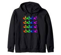 Rainbow Color Guard Flag Graphic - Marching Band Zip Hoodie