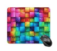 Rainbow Color Plaid-png Square Mouse Pad Portable Computer Mousepad with Non-Slip Rubber Base 25 * 30cm Ultra-Thin Gaming Mouse Mat for Computer Laptop Office Desk Accessories