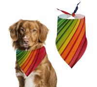 Rainbow Color Stripe Dog Bandanas - Cute Pet Scarf for Dogs Cats Triangle Kerchief Bibs Soft Breathable Pet Bandanas Fashion Accessory for Puppy Small Medium Large Pets