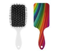 Rainbow Color Stripe Massage Comb for Men And Women,Hair Brush for Long, Short,Thin,Curly,Straight,or Wavy,Air Cushion Comb with Handle Gift for Women