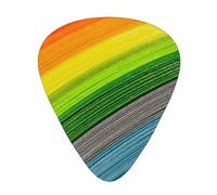 Rainbow Color Stripe Premium Bass Electric Guitar Picks,Guitar Plectrum For Unparalleled Musical Experience