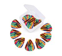 Rainbow Color stripe print Guitar Picks 12 Pack, Mixed (0.46-0.96mm) with Storage Case for Guitar,ukulele