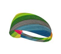 Rainbow Color Stripe Print Non-Slip Elastic Running Headband, Sweat Absorbing Stretchy Hair Bands For Gym Yoga, Soft Skin-Friendly Foldable Workout Headband