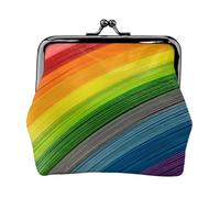 Rainbow Color Stripe Small Wallets Woman,Wallets for Women,Coin Purse for Women,Small Womens Wallet,Small Makeup Bag for Purse