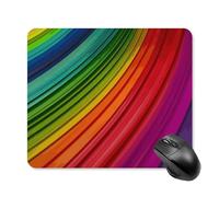 Rainbow Color Stripe Square Mouse Pad Portable Computer Mousepad with Non-Slip Rubber Base 25 * 30cm Ultra-Thin Gaming Mouse Mat for Computer Laptop Office Desk Accessories