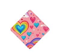 Rainbow Colored Gay Pride Hearts Printing 10 Pieces Air Freshener Car Hanging Cards Air Freshener Sheets With Rope For Cars Home