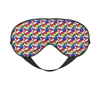 Rainbow Colored Gay Pride Hearts Printing Soft Dual-Use Sleep Blocks Light Efficiently Blackout Eye Mask for Sleeping