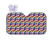 Rainbow Colored Gay Pride Hearts Printing Thickened Car Sunshade Keep Car Interior Cool.Universal Windshield Sun Shade Fit For Cars.Suvs