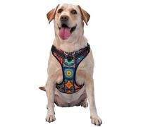 Rainbow-Colored Pattern Medium Printed pet Traction Vest for Pets to wear When Walking The Dog or Climbing Mountains