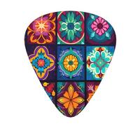 rainbow-colored pattern Printed pick set - 12 pieces, thin, medium and thick guitar picks, suitable for guitar, bass, electric guitar and ukulele