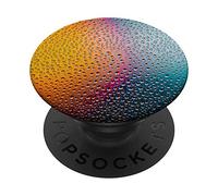 Rainbow Colored Rain Water Drops on Window PopSockets Swappable PopGrip