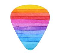 Rainbow Colored Striped,12 Pcs Guitar Pick,3 Different Thickness Plectrums for Acoustic Guitar Bass Ukulele (0.46mm 0.96mm 0.71mm)