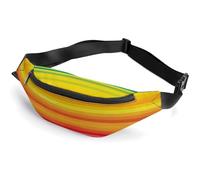 Rainbow Colored Striped Fanny Packs with Zipper, Personalized Waist Bags with Multiple Pockets, Adjustable Sling Bag for Travel, Waterproof Belt Bag, Crossbody Bags for Unisex