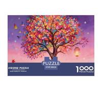 Rainbow Colored Tree Jigsaw Puzzles for Adults Kids Interesting Puzzles 1000 Piece Brain Challenge for Adults Gifts 38x26cm/1000pcs