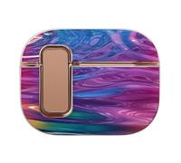 Rainbow Colored Water Rripples Cute Earbuds Case Compatible with Airpods Pro 2 Wireless Headphones Cover with Button Protector