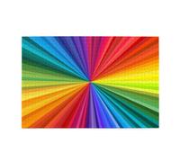 Rainbow Colored1000 Piece Jigsaw Puzzles for Adults, Wooden Jigsaw Puzzle
