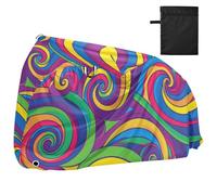 Rainbow Colorful Abstract Spiral Waterproof Bike Cover with Lock Holes Indoor Outdoor Storage Mountain Bike Cover Fits for Most funda para bicicleta electrica