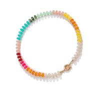Rainbow Colorful Acrylic Necklace Handcraft Jewelry With Polished Beads Fashionable Day To Night Wear Trendy Party Necklace Accessory