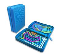 Rainbow Colorful Children's Sensory Activity Board, It helps users relieve stress calm down and soothe themselves It is also convenient for storage and carrying. (Blue)