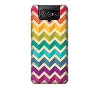 Rainbow Colorful Shavron Zig Zag Pattern Case Cover For ASUS ZenFone 7 Pro
