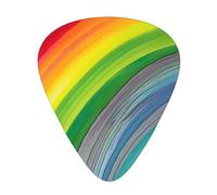Rainbow Colorful Striped Print 12pcs Guitar Cubes for Guitar and Ukulele, Unique Guitar Gift