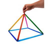 Rainbow Colors Crystal Singing Pyramid, Sound Bowl Chakra Bowl, Gift for Yoga Meditation & Sound Healing, with Free Acrylic Striker & Suitcase(12 Inch)